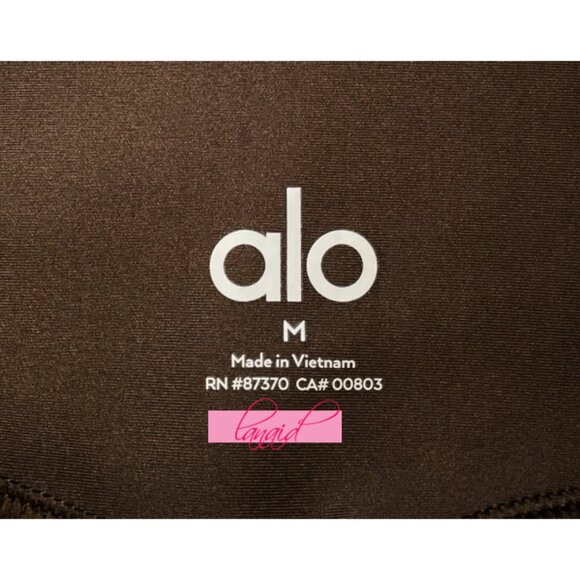 Alo Ribbed Airlift High-Waist 7/8 Enchanted Leggings Espresso Hi-Rise Waisted M - Picture 10 of 11